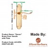 "Kenan" Brass Door Handle with Plate 